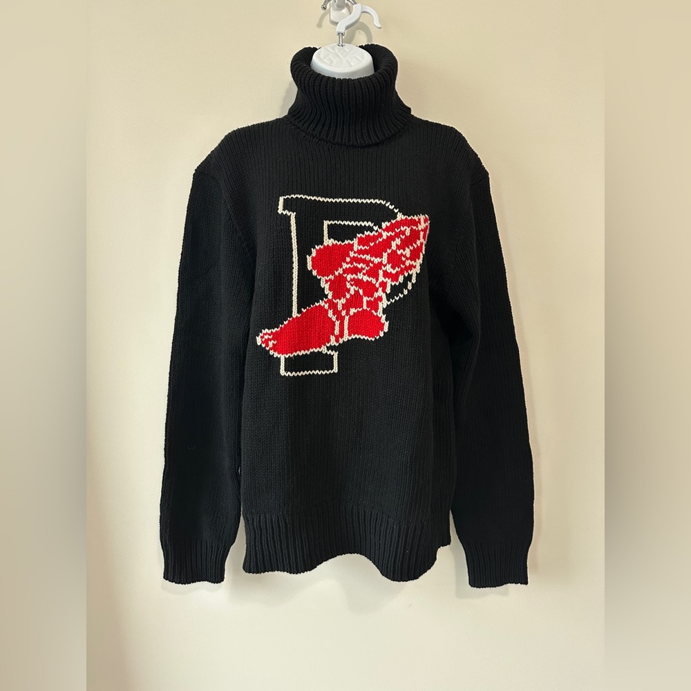 Authentic Polo Ralph Lauren 1992 POPULAR Pwing Turtleneck Knit Sweater Size M - Picture 4 of 9